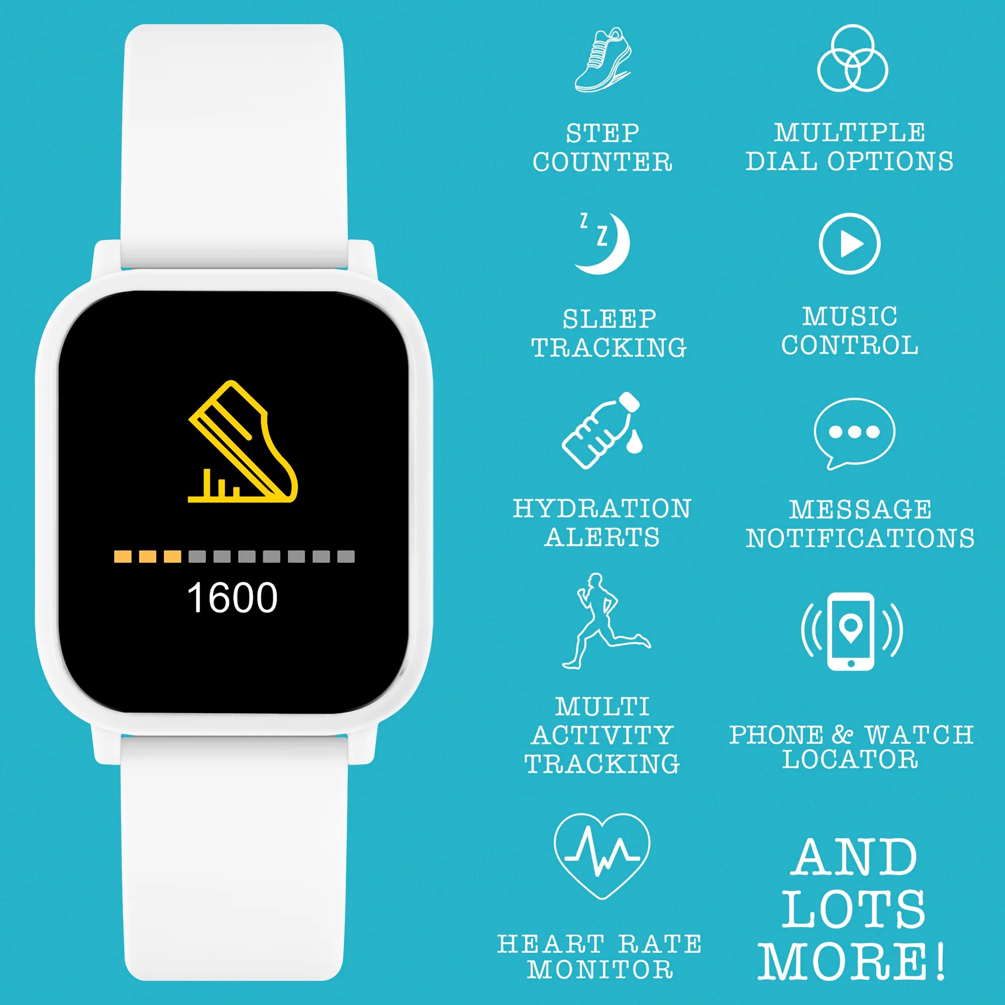 Reflex Active White Digital Dial White Strap Earbud Watch Set | TKS10-0007-SETA