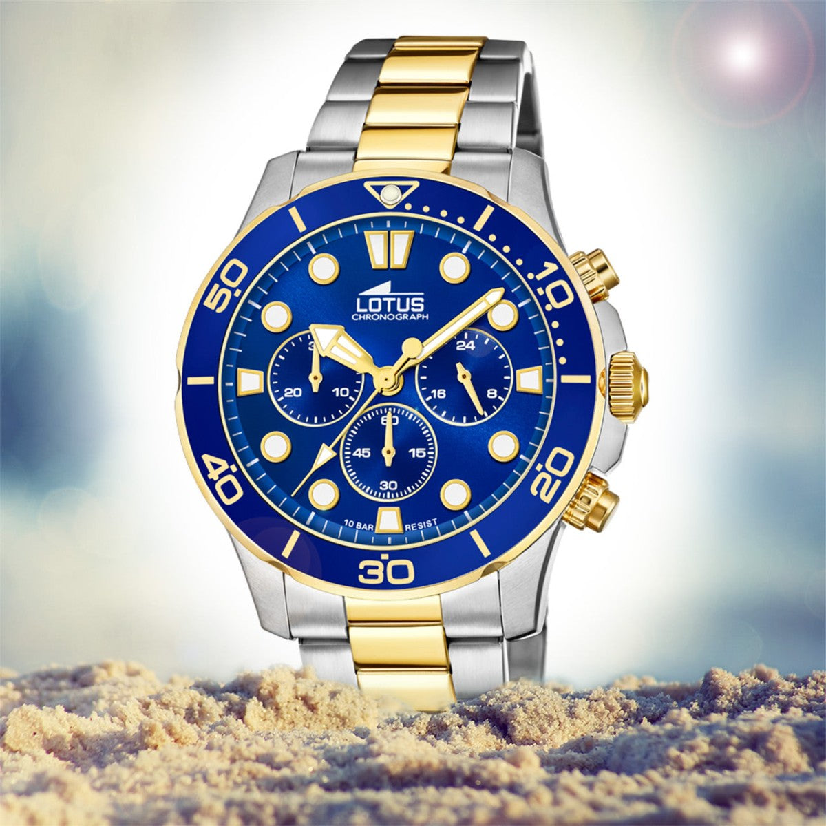 Lotus Excellent Blue Dial Chronograph Stainless Steel Men’s Watch | 18757/1