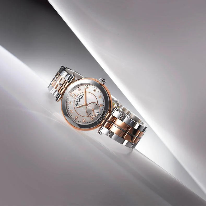 HERBELIN Newport Classics Diamond Mother of Pearl Women's Watch | 18384/BTR89