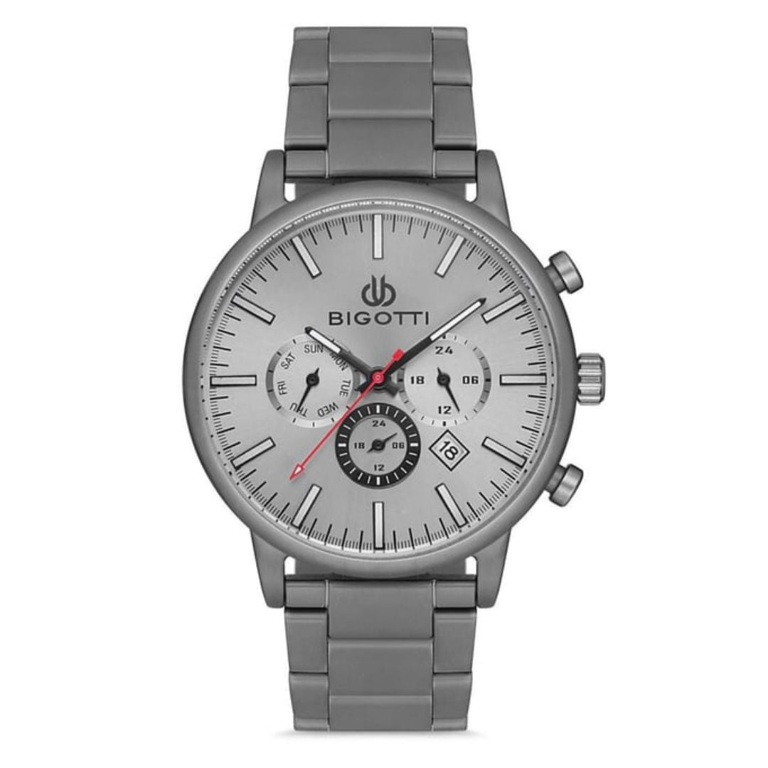 Bigotti Grey Multi-Dial Calendar Grey Dial Stainless Steel Strap | BG.1.10135-4