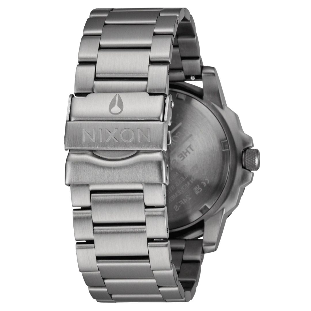 NIXON Smyth 44 Black Dial Calendar Stainless Steel Bracelet Men’s Watch | A14145306-00