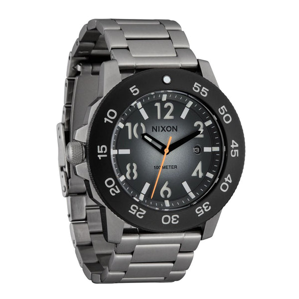 NIXON Smyth 44 Black Dial Calendar Stainless Steel Bracelet Men’s Watch | A14145306-00