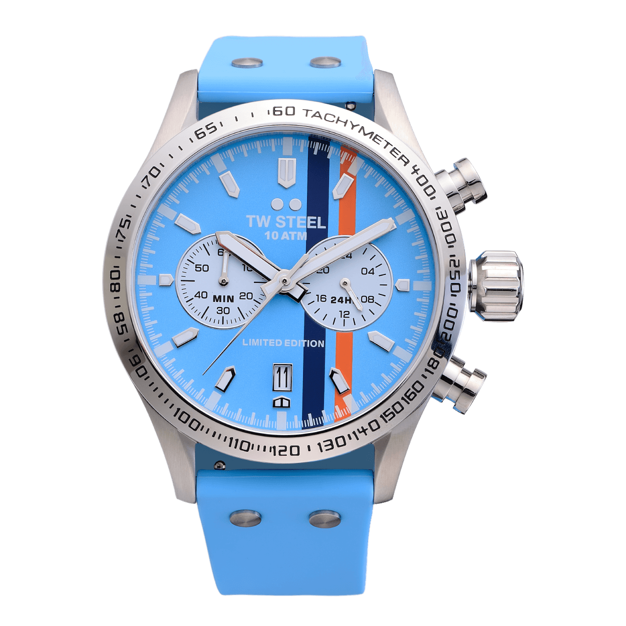TW Steel Volante Blue Dial and Blue Rubber Strap 45mm Limited Edition Men's Watch | VS133