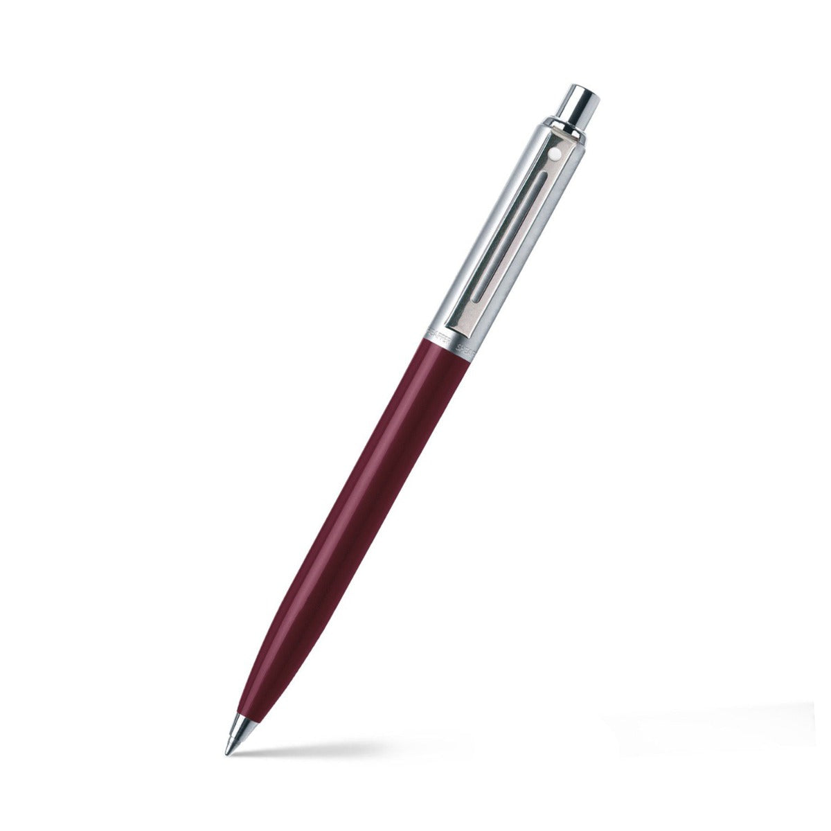 Sheaffer  Sentinel Burgundy and Chrome Ballpoint Pen With Chrome Trims | E23217251