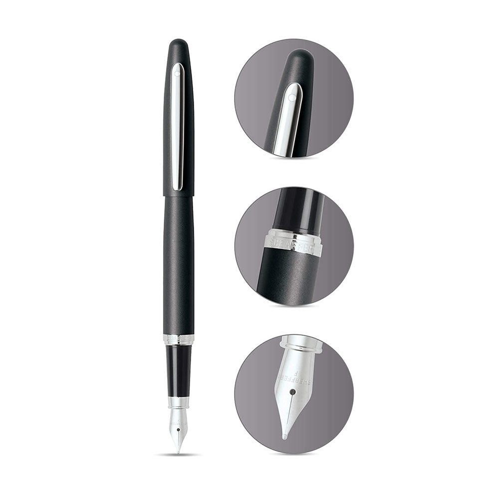 Sheaffer VFM Matte Black with Chrome trims Fountain Pen | E0940553