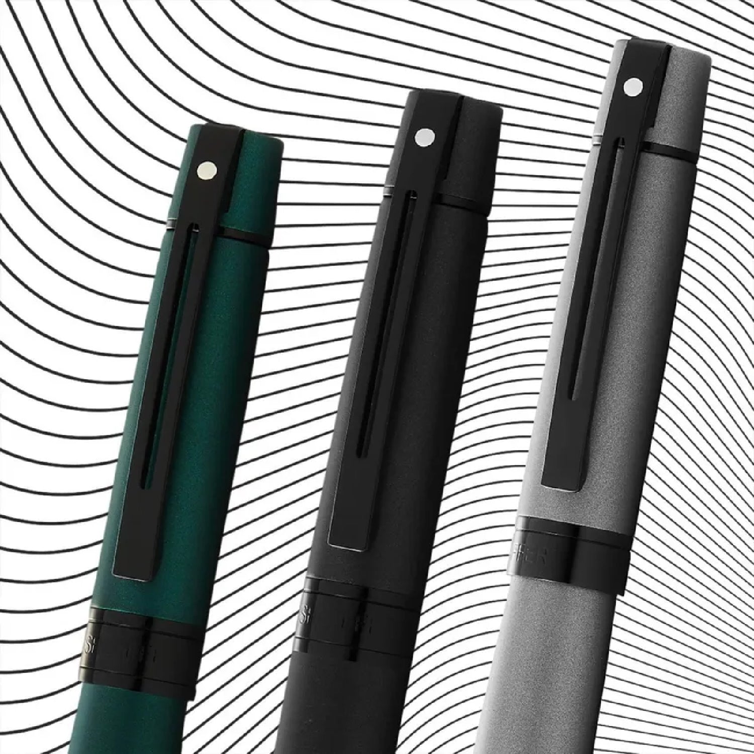 Sheaffer  300 Matte Gray Rollerball Pen With Black Trims | E1934551