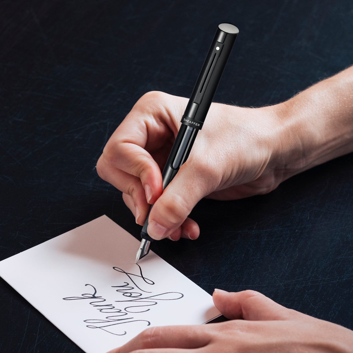 Sheaffer  Calligraphy Matte Black Fountain pen with Black cap and Matte Black Trim in Hangsell - Medium |