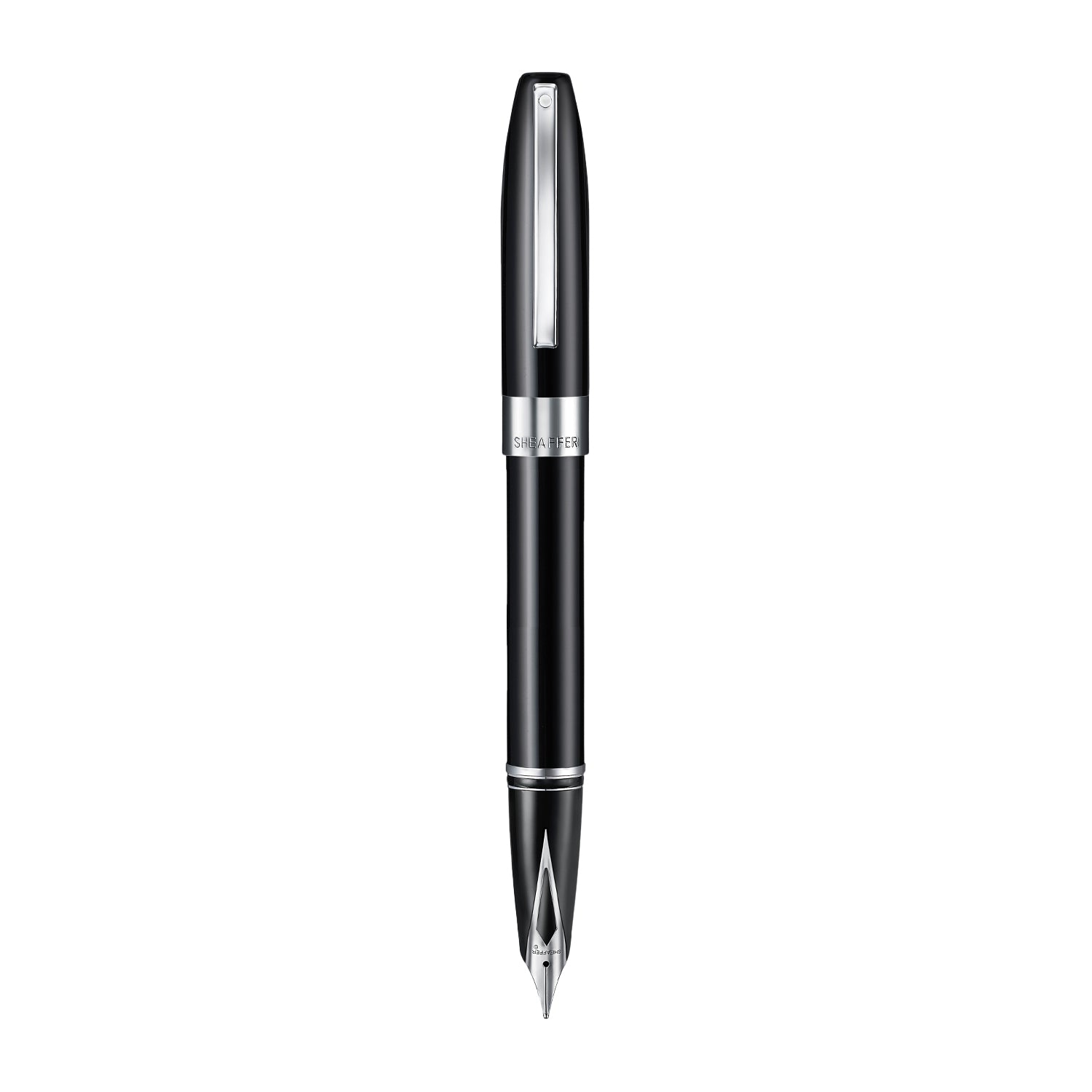 Sheaffer Legacy 9064 Glossy Black Inlaid Nib Fountain Pen (Medium) with Chrome-Plated Trims | E0906453