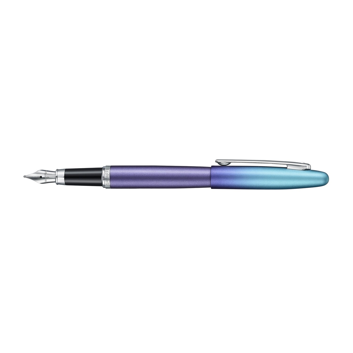 Sheaffer VFM 9430 Expressions Blue and Purple Pearlised Gradient Fountain Pen with Chrome-Plated Trims | E0943053