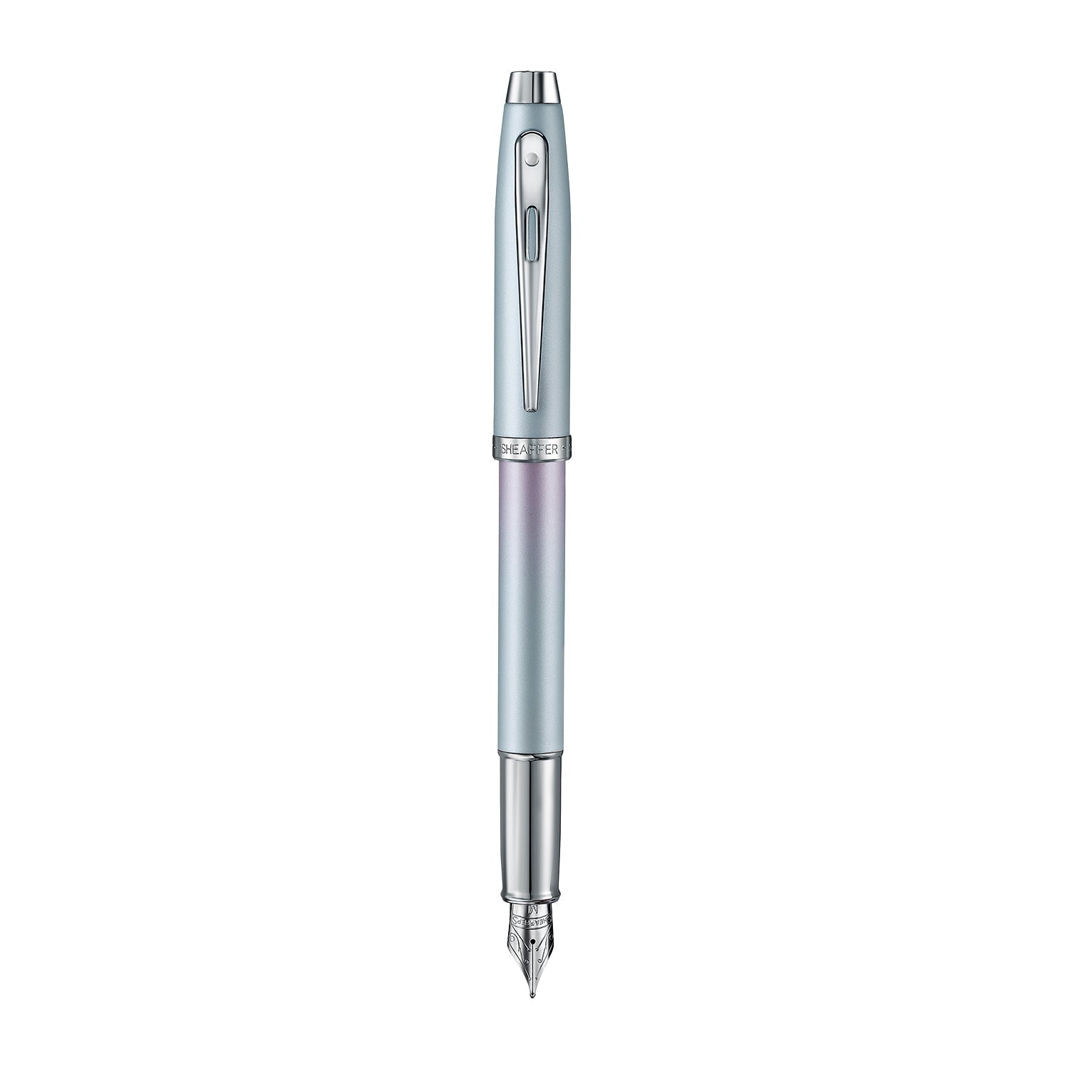 Sheaffer 100 9376 Expressions Blue and Pink Pearlised Gradient Fountain Pen with Chrome-plated Trims | E0937653