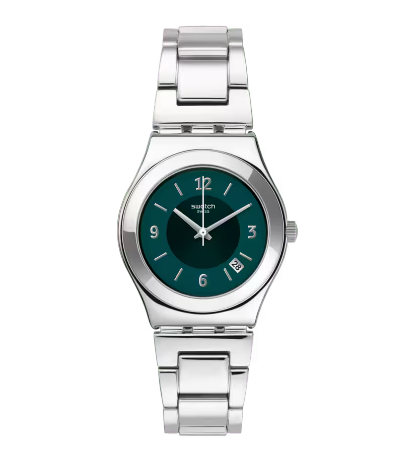 Swatch Irony Green & Silver Stainless Steel 33mm Women's Watch | YLS468GC