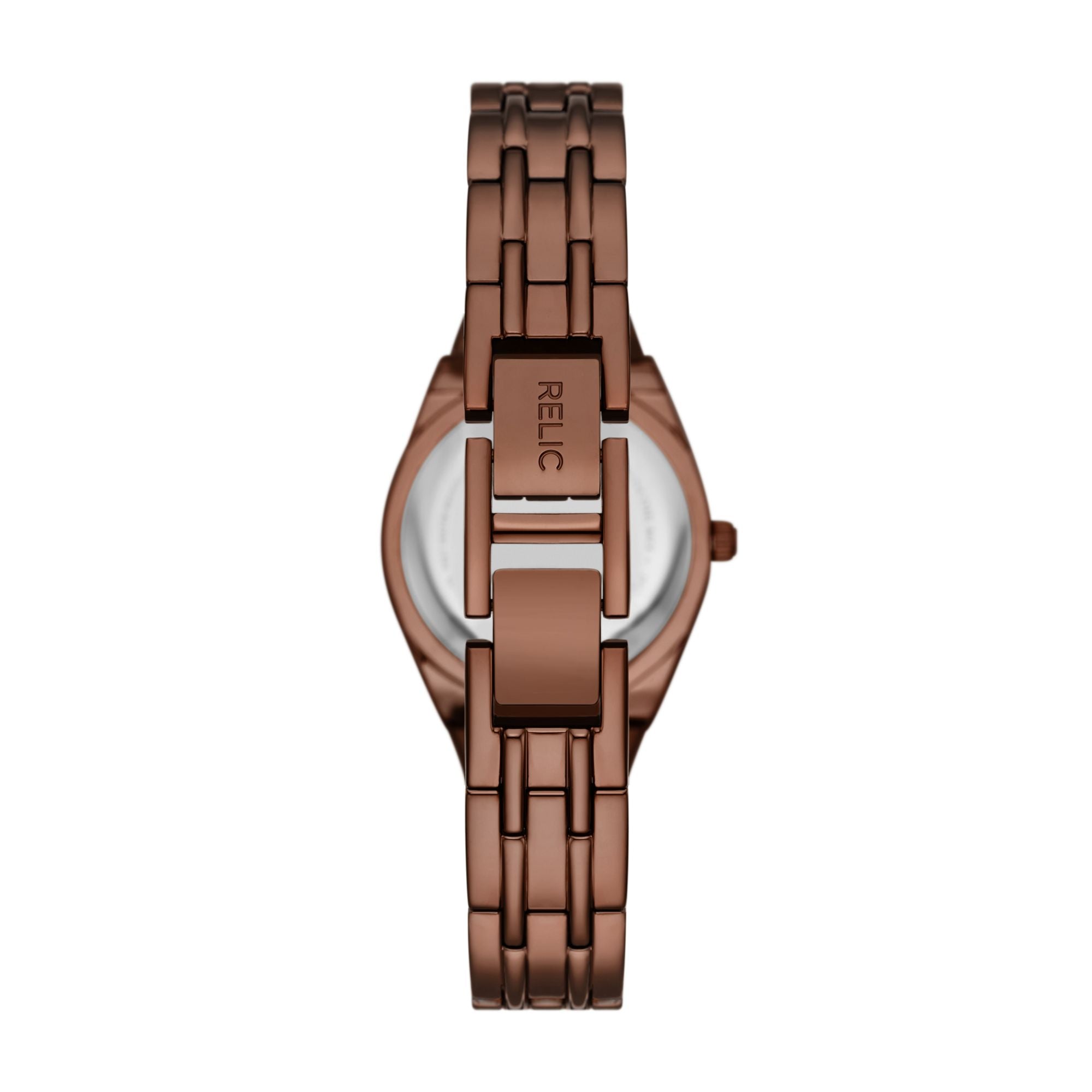Relic Queen'S Court Brown Dial and Steel Bracelet 27mm Women's Watch | ZR12195