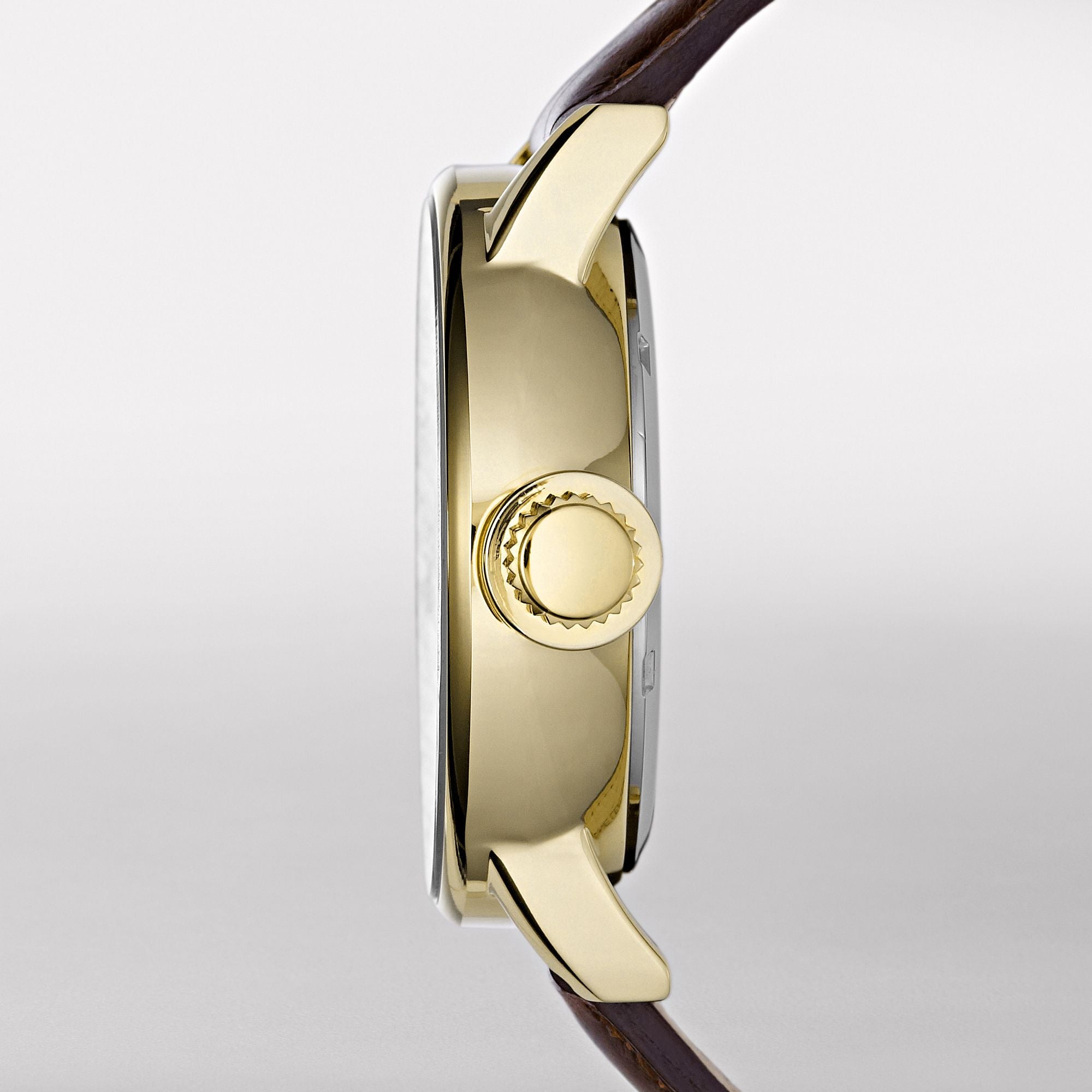 Relic Damon Gold Dial and Leather 50mm Men's Watch | ZR77241