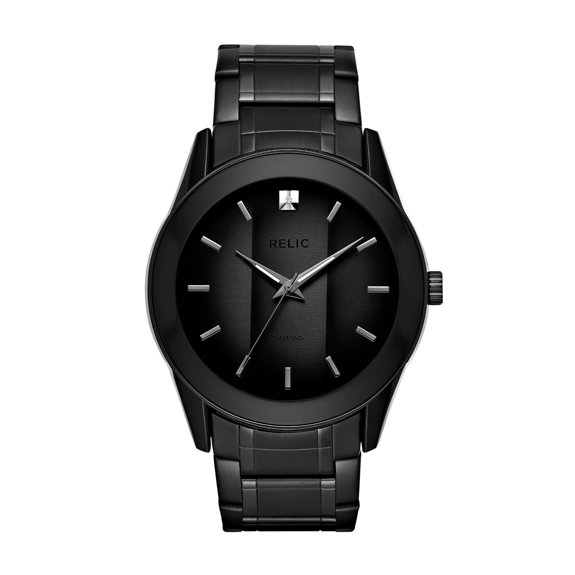 Relic Rylan Black Dial and Steel Bracelet 45mm Men's Watch | ZR77271