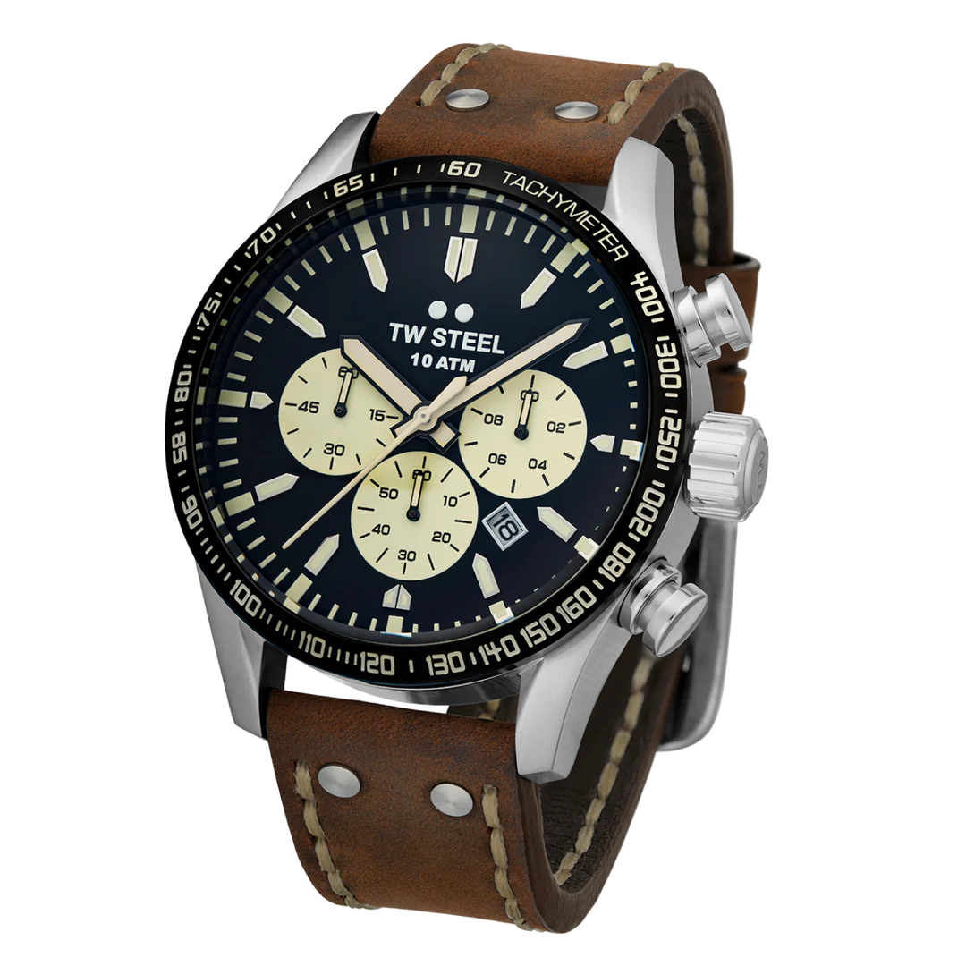 TW Steel Volante Black Dial Chronograph Men’s Watch | VS120