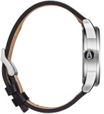 Nixon  Silver Dial Black Leather Strap Unisex Watch | A1055269-00