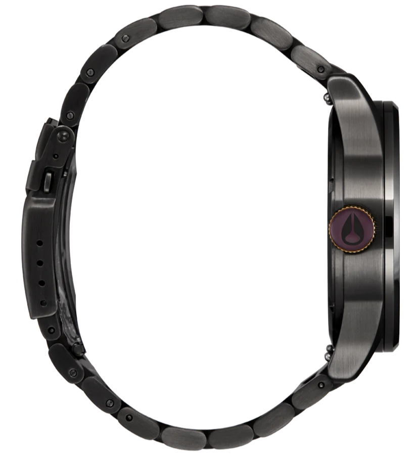 NIXON Sentry Gunmetal Deep Purple Dial & Gold Accents Unisex Watch | A3565270-00