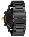 Nixon 51-30 Chrono Gunmetal Blackberry Gold Unisex Watch | A13895270-00