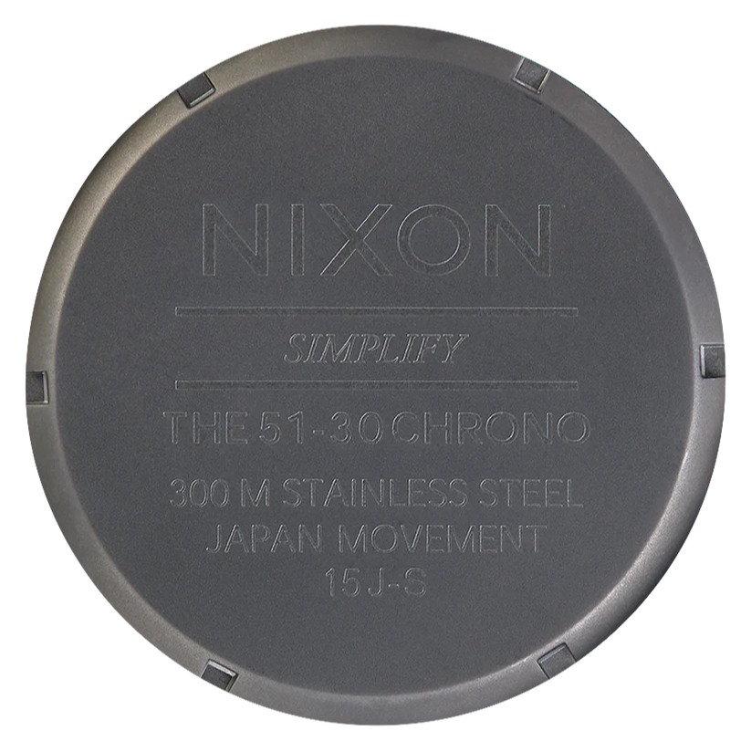 NIXON 51-30 Chrono Gunmetal Blackberry Gold Unisex Watch | A13895270-00