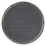 Nixon 51-30 Chrono Gunmetal Blackberry Gold Unisex Watch | A13895270-00