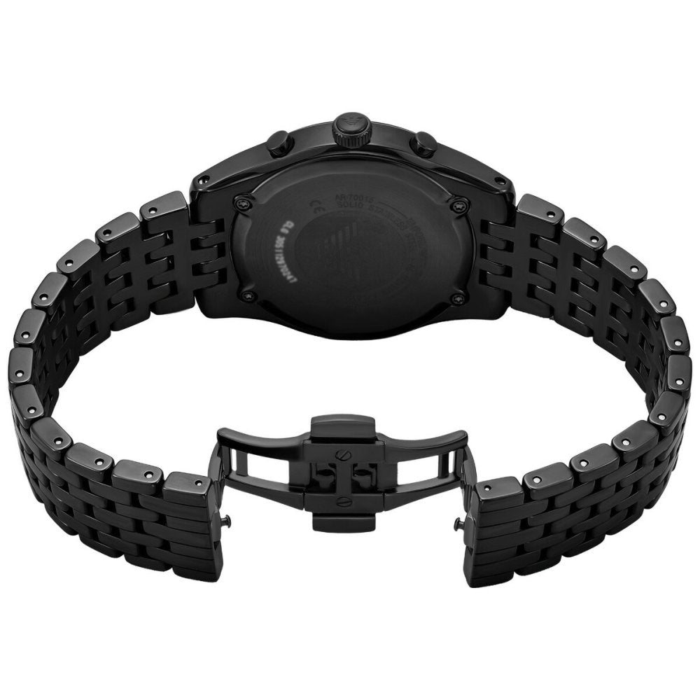 Emporio Armani Black Dial Chronograph Quartz Ceramic Men's Watch | AR70015