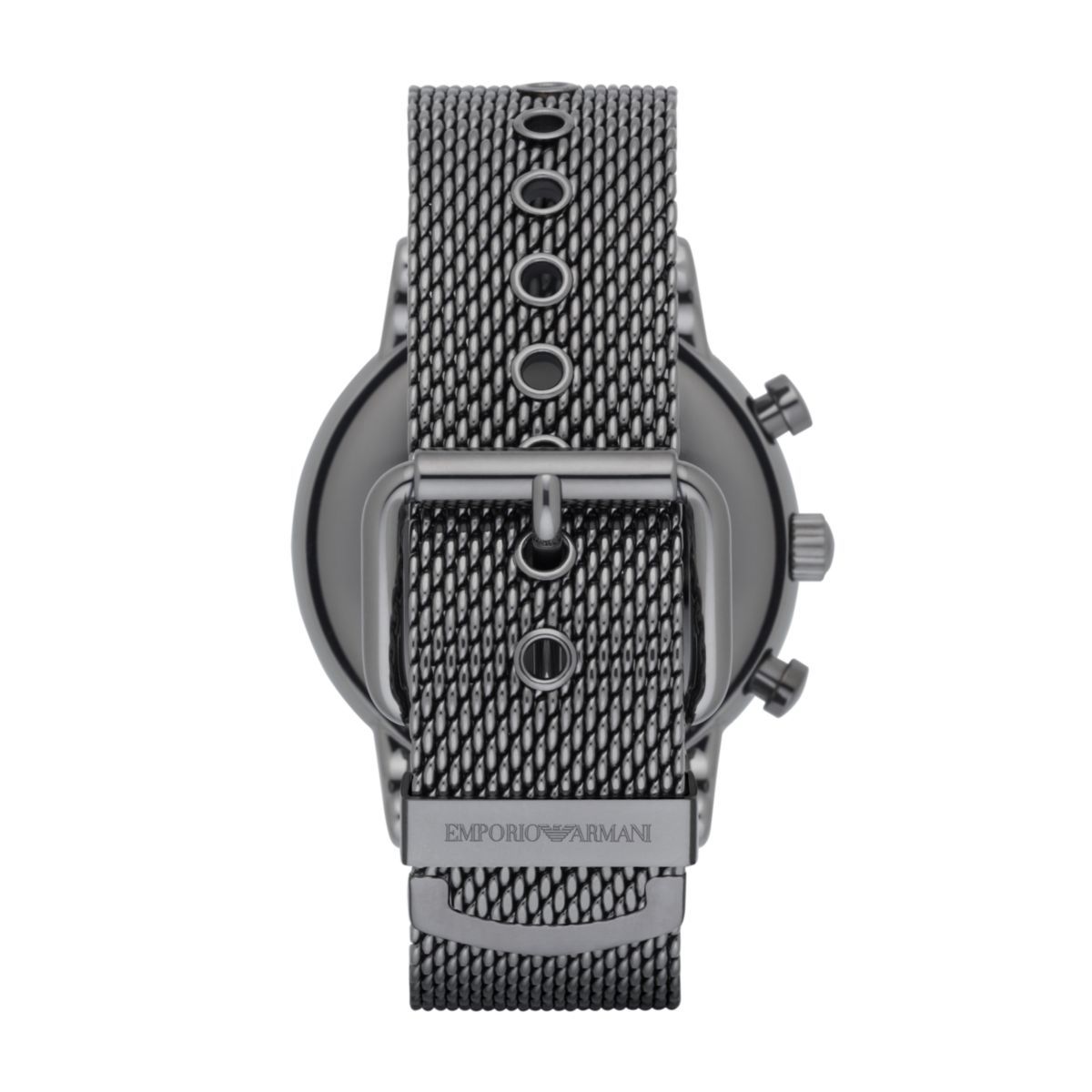 Emporio Armani Luigi Gunmetal Dial and Silver Steel Bracelet Mesh 43mm Men's Watch | AR1979