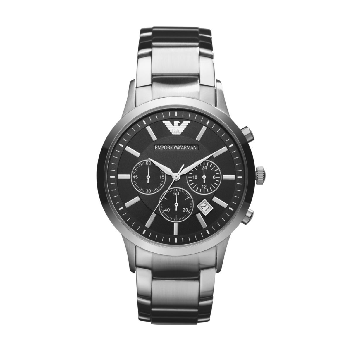 Emporio Armani Renato Silver Dial and Silver Stainless Steel 41mm Men's Watch | AR2434
