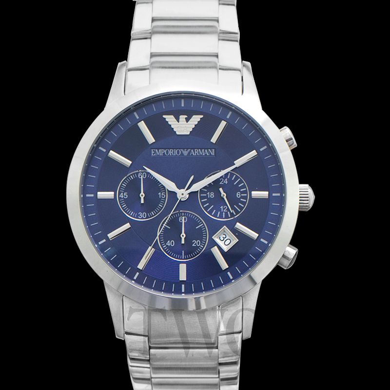 Emporio Armani Renato Dial and Silver Stainless Steel 43mm Men's Watch | AR2448