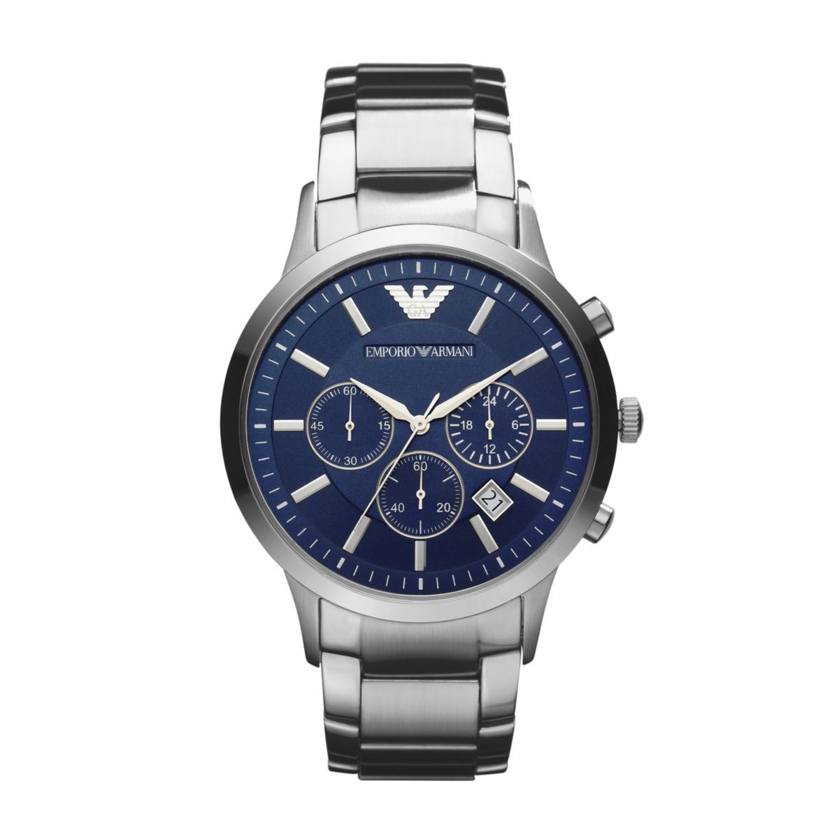 Emporio Armani Renato Dial and Silver Stainless Steel 43mm Men's Watch | AR2448