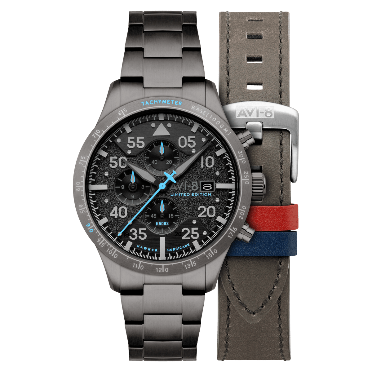 AVI - 8 90Th Anniversary Chronograph Limited Edition Hangar Grey | TIME Watches