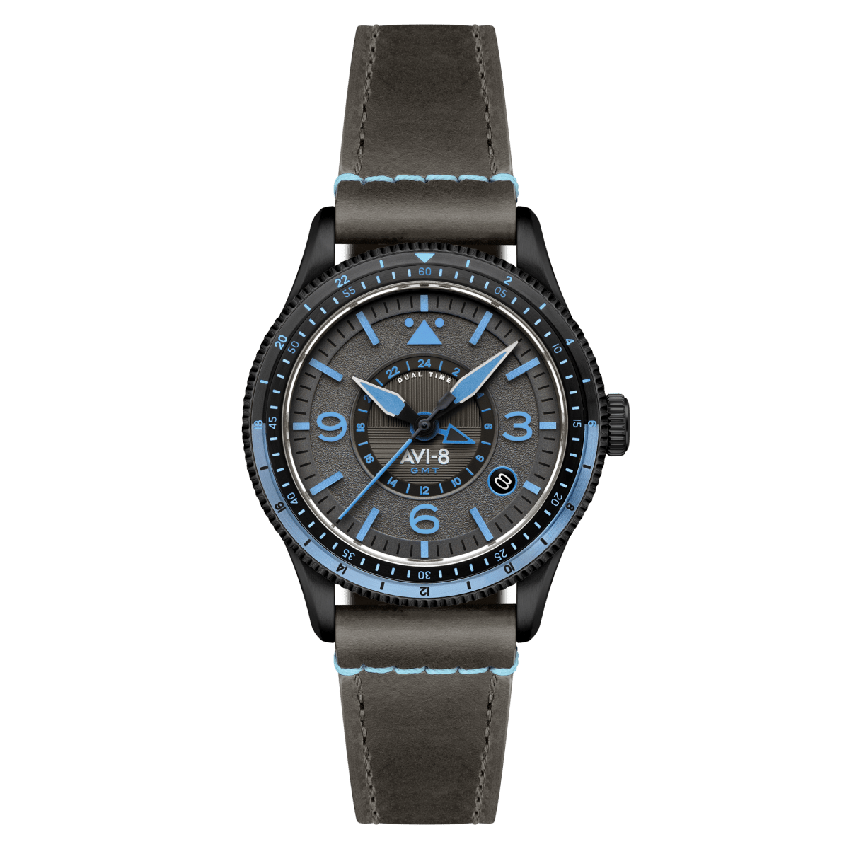 AVI - 8 Airmaster Gmt Automatic Rubber Black | TIME Watches