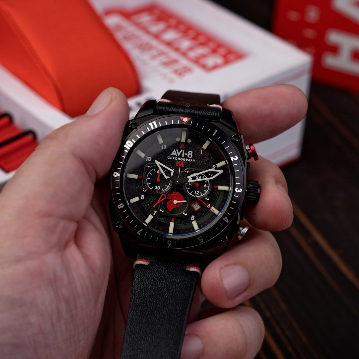 AVI - 8 Atlas Dual Time Chronograph Singapore Air Force Limited Edition Pegasus Black | TIME Watches