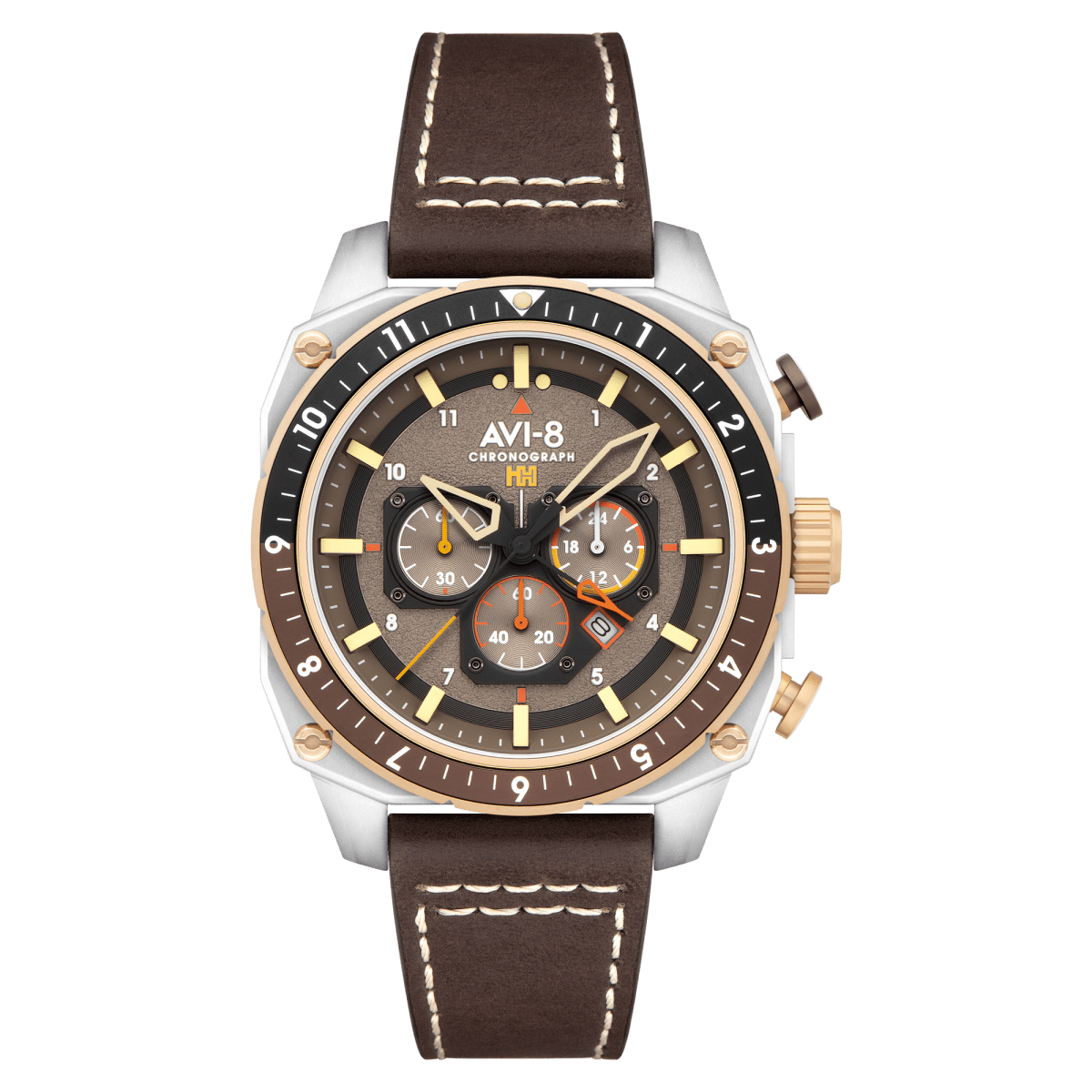 AVI - 8 Atlas Dual Time Chronograph Slate Grey | TIME Watches