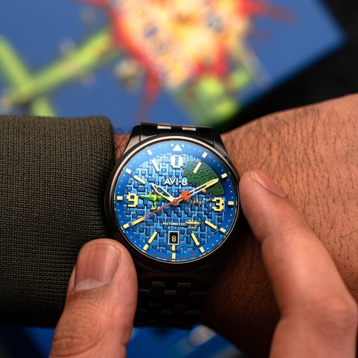 AVI - 8 Capcom 1942 Automatic Pixel Limited Edition Gunmetal Ace | TIME Watches