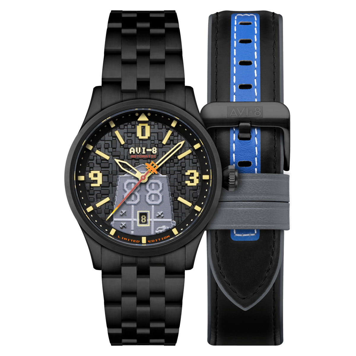 AVI - 8 Capcom 1942 Automatic Pixel Limited Edition Midnight Ace | TIME Watches