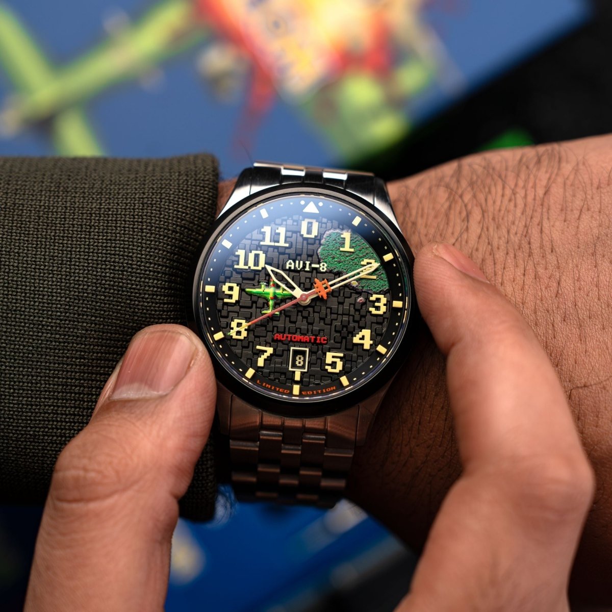 AVI - 8 Capcom 1942 Automatic Pixel Limited Edition Silver Ace | TIME Watches