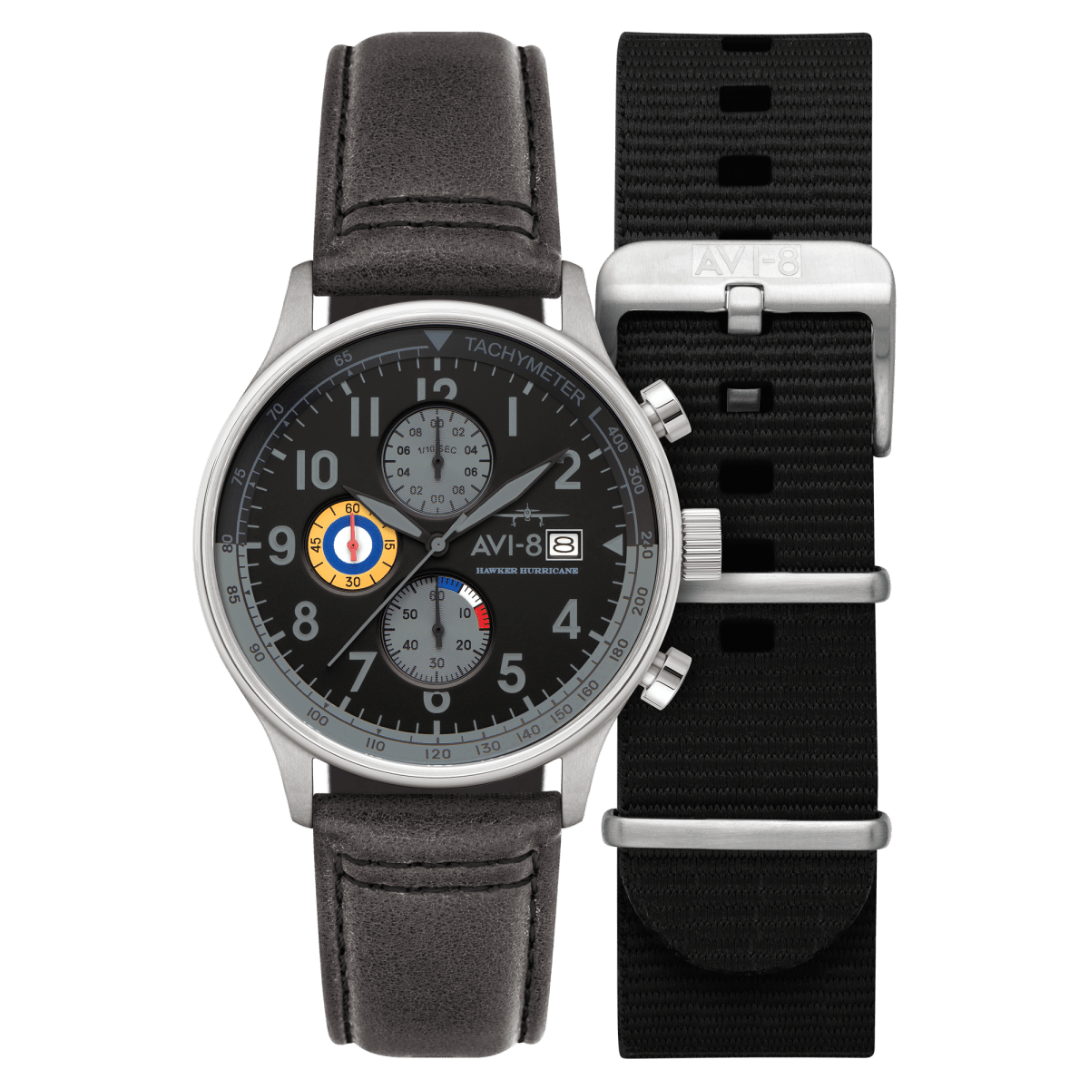 AVI - 8 Classic Chronograph Grey Black | TIME Watches