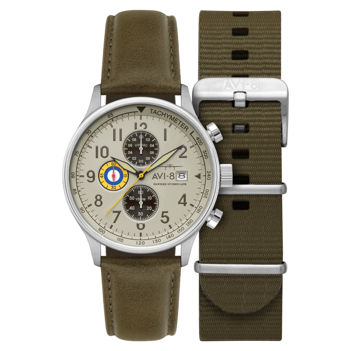 AVI - 8 Classic Chronograph Khaki Green | TIME Watches