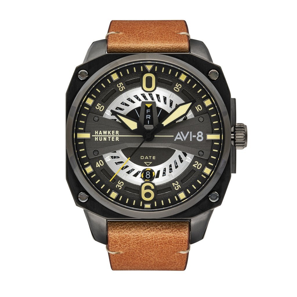 AVI - 8 Cockpit 2.0 Day Date Deep Black | TIME Watches