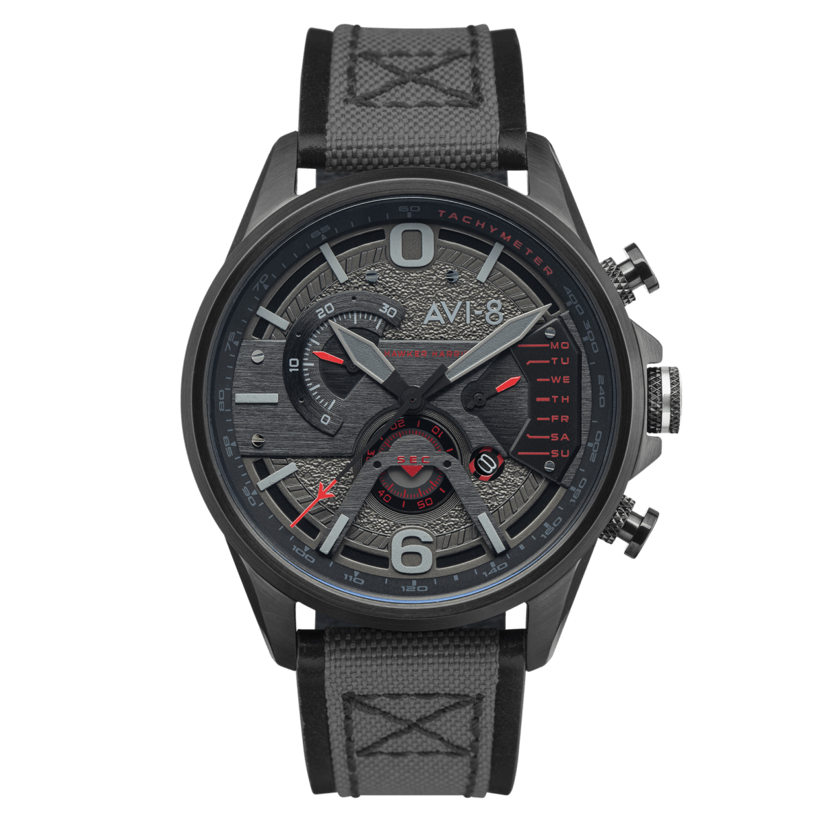 AVI - 8 Dual Retrograde Chronograph Stealth Black | TIME Watches