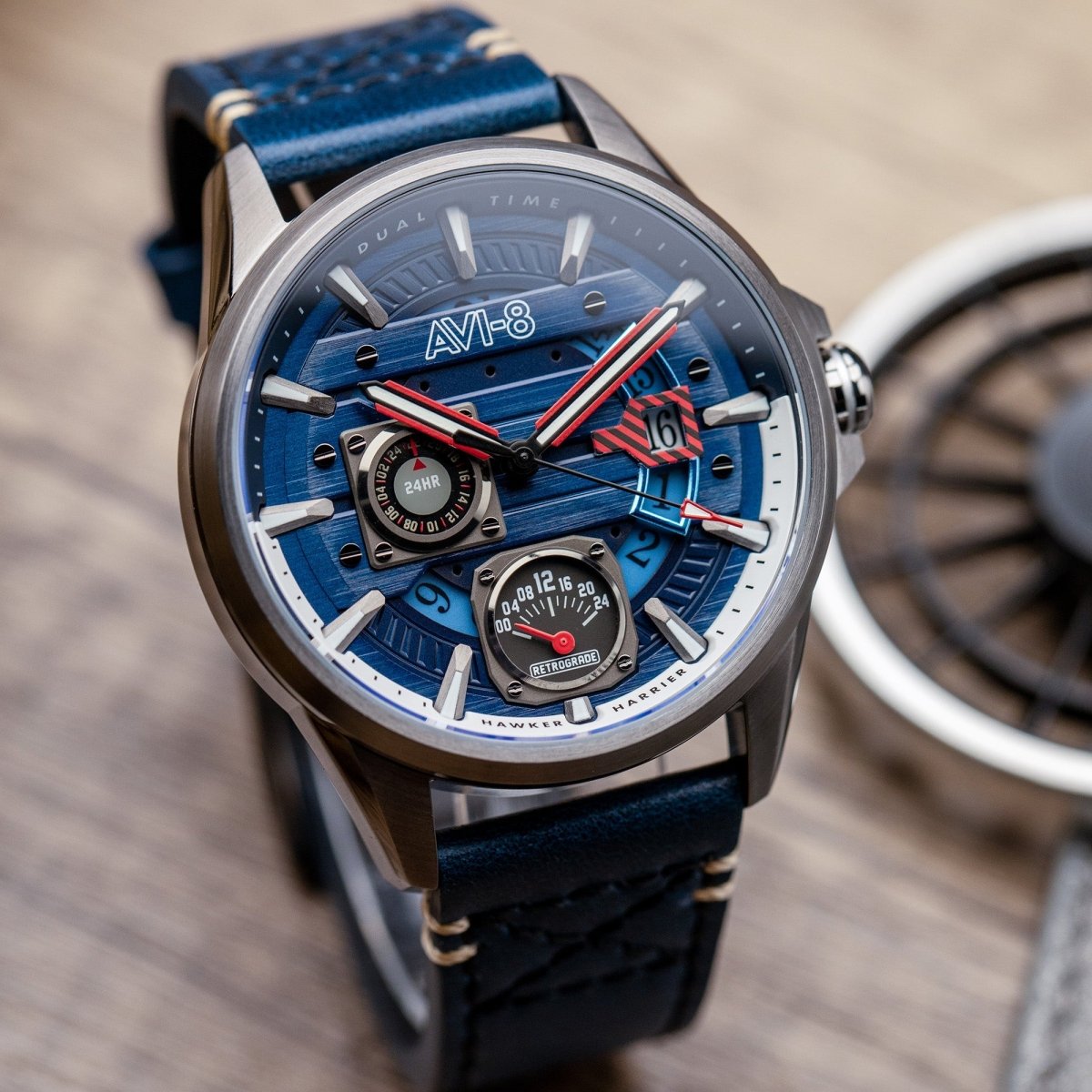 AVI - 8 Hawker Harrier Farley Multifunction Regiment Blue Men's Watch | AV - 4098 - 03 | TIME Watches