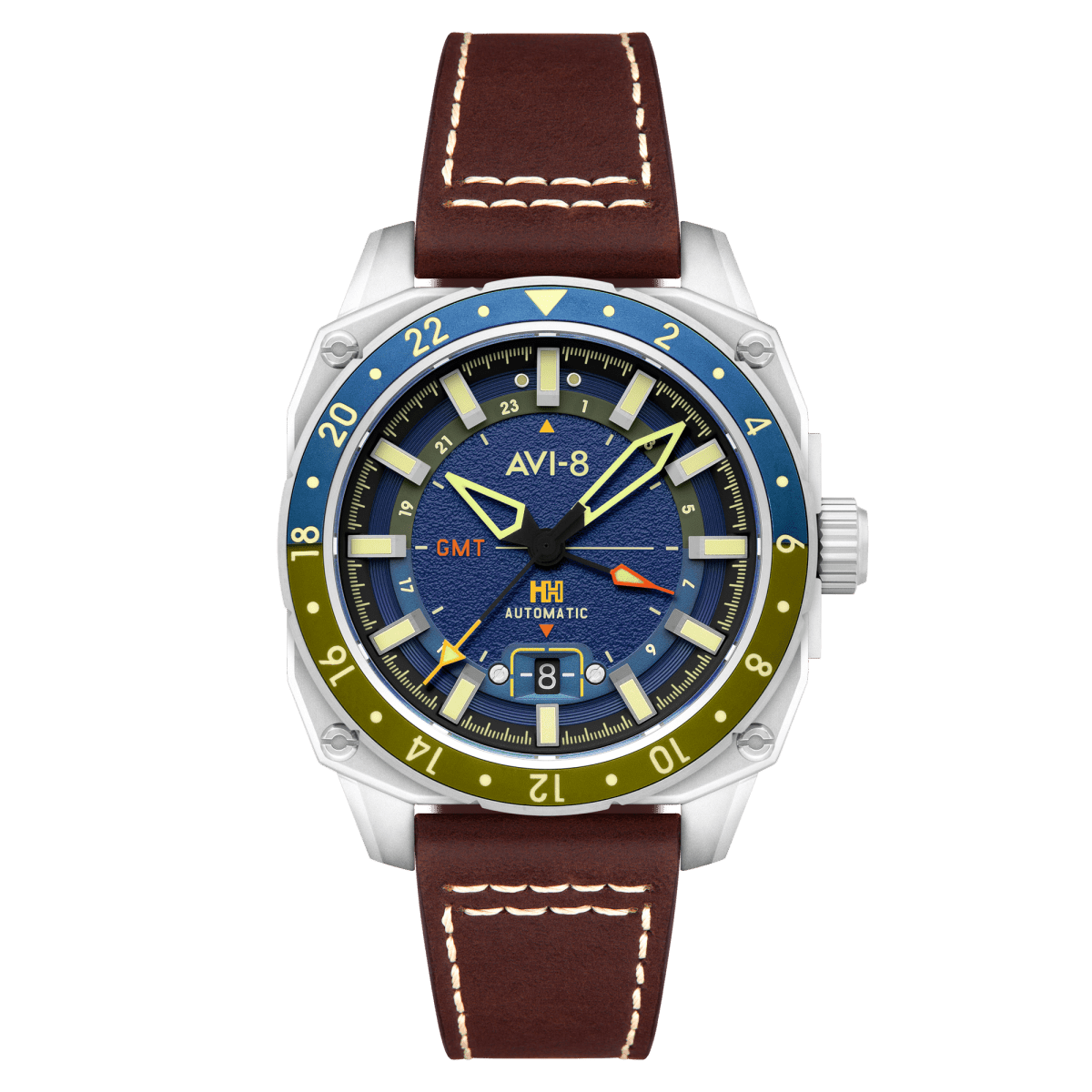 AVI - 8 Hawker Hunter Atlas Gmt Automatic Earth Blue Av 4122 02 | TIME Watches