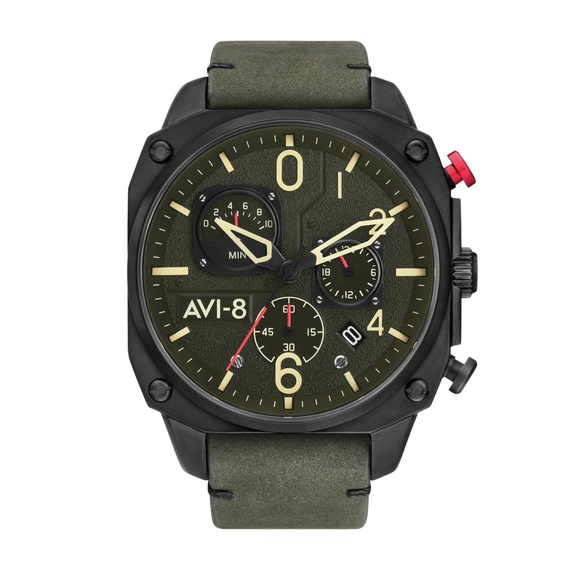 AVI - 8 Hawker Hunter Retrograde Chronograph Deep Green Black Av 4052 08 | TIME Watches