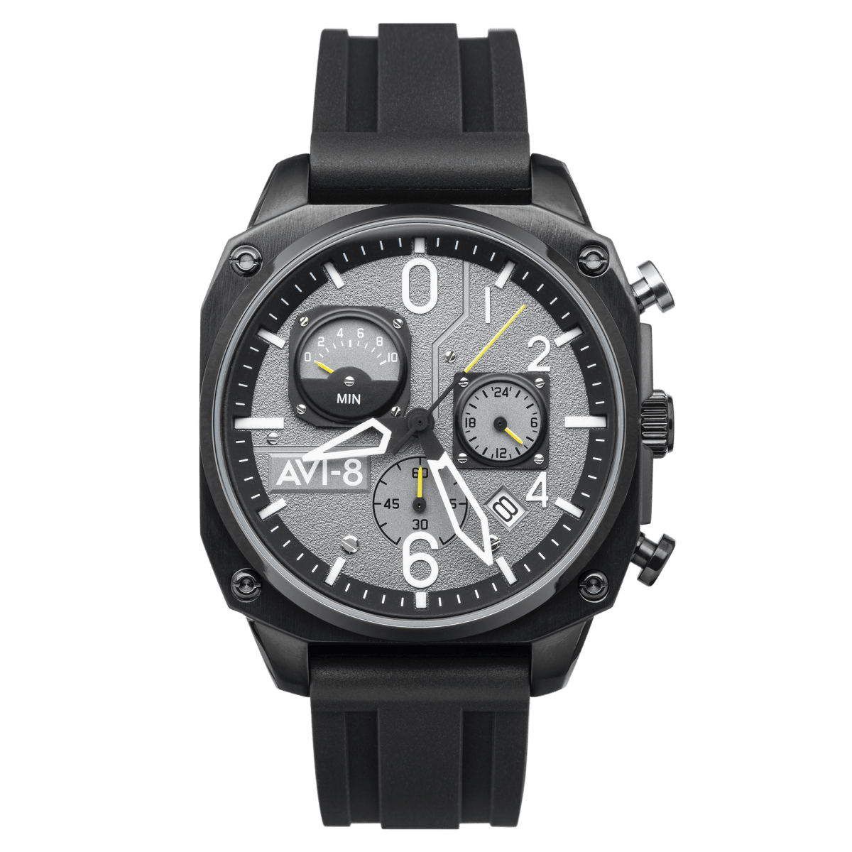 AVI - 8 Hawker Hunter Retrograde Chronograph Tactical Black Men's Watch | AV - 4052 - R1 | TIME Watches
