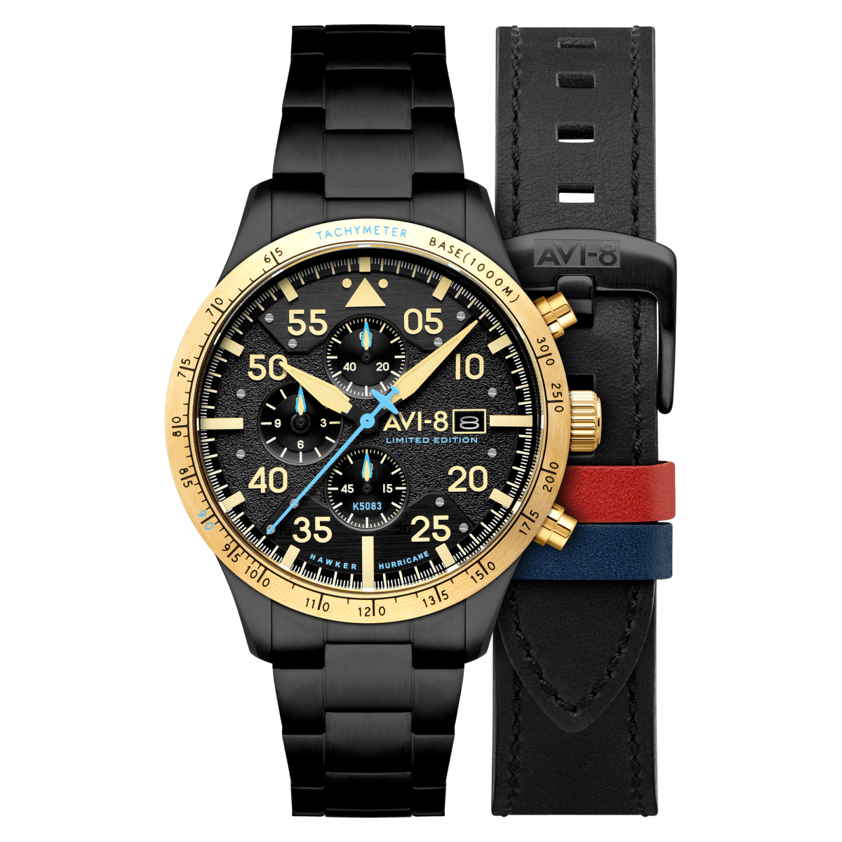 AVI - 8 Hawker Hurricane 90Th Anniversary Chronograph Limited Edition Altitude Black Av 4130 55 | TIME Watches
