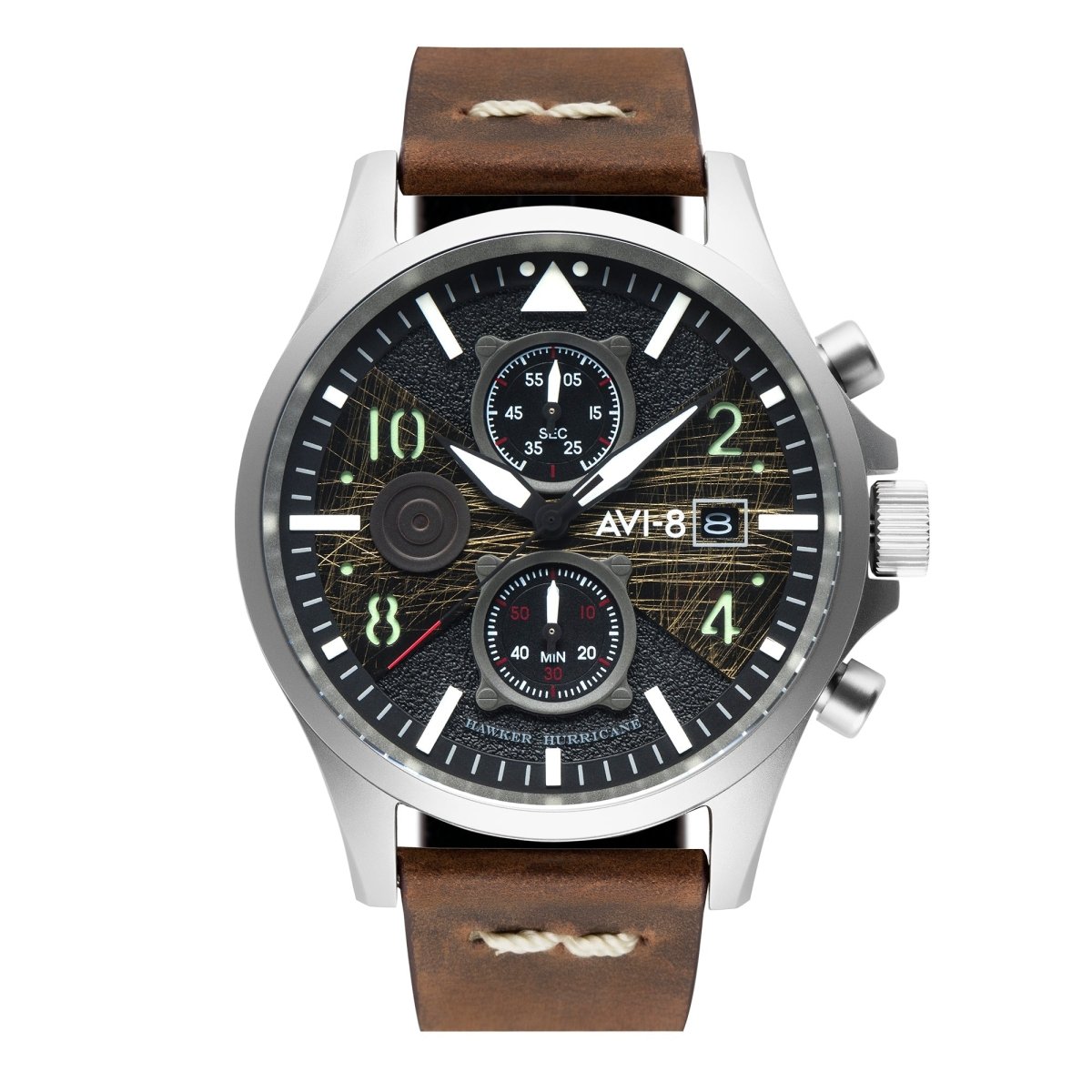 AVI - 8 Hawker Hurricane Bulman Chronograph Black Av 4068 01 | TIME Watches