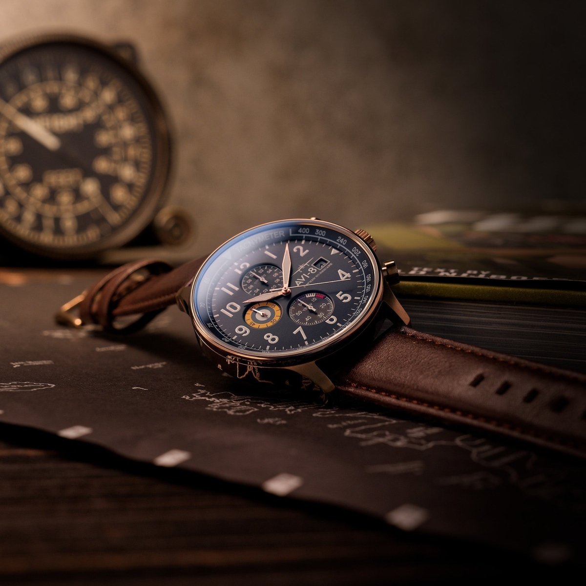 AVI - 8 Hawker Hurricane Classic Chronograph Admiral Blue Av 4011 0O | TIME Watches