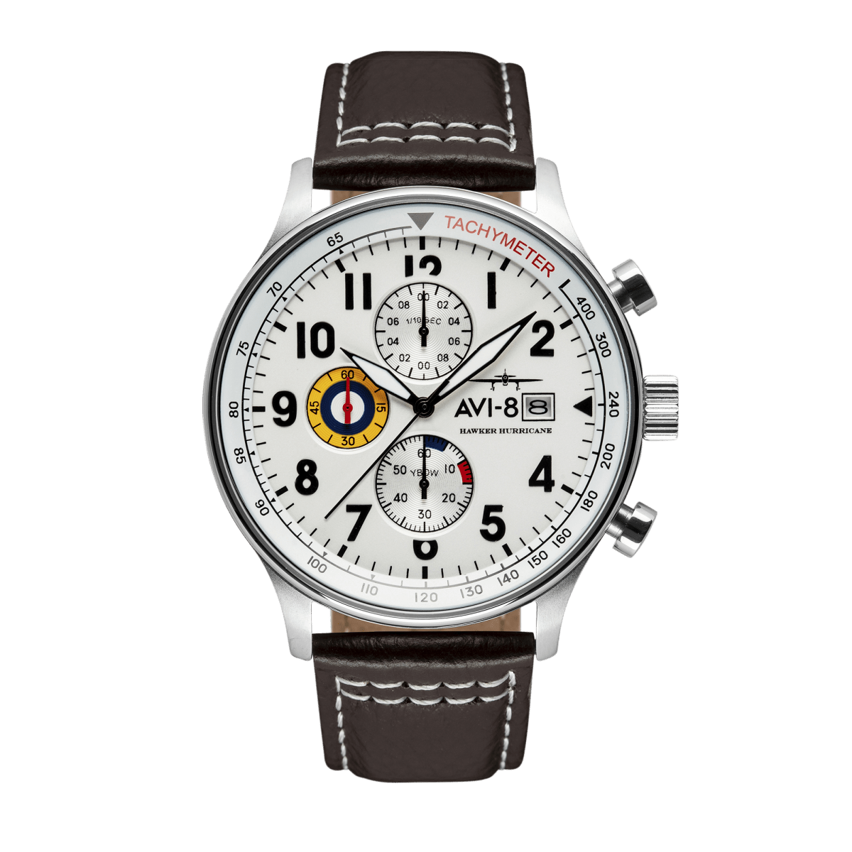 AVI - 8 Hawker Hurricane Classic Chronograph Classic White Av 4011 01 | TIME Watches