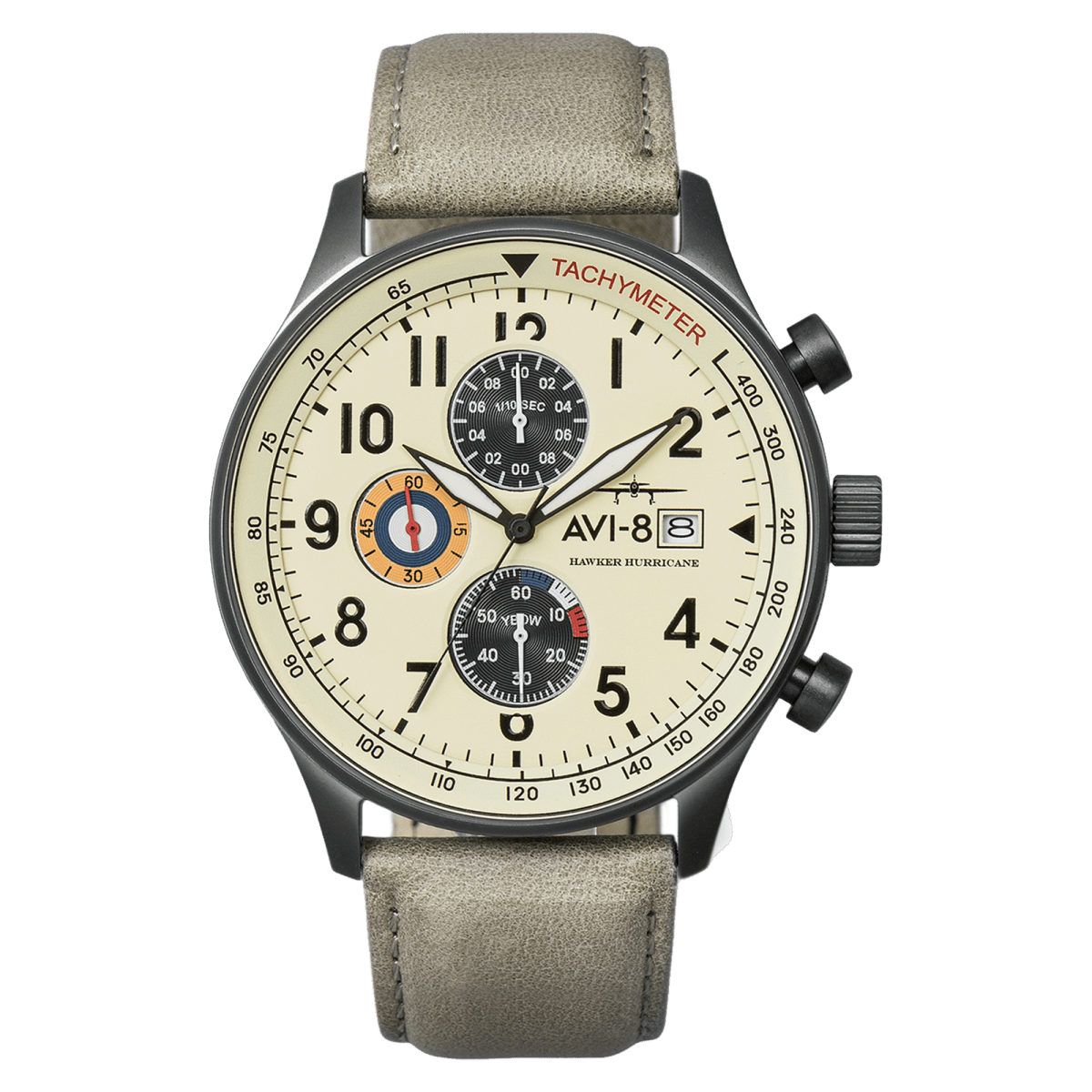 AVI - 8 Hawker Hurricane Classic Chronograph Cream Beige Av 4011 0C | TIME Watches