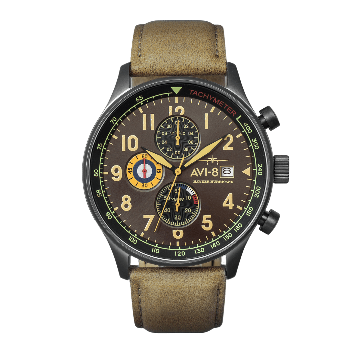 AVI - 8 Hawker Hurricane Classic Chronograph Dark Earth Av 4011 0E | TIME Watches